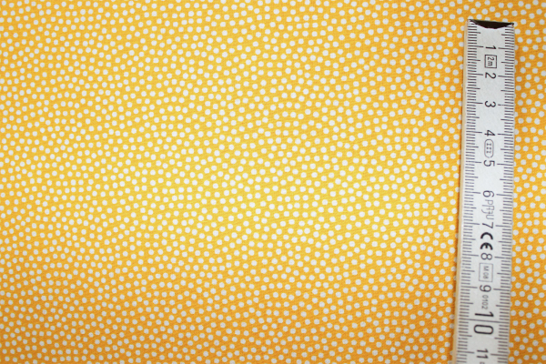 Baumwollstoff Dotty gelb/weiß  (10 cm)